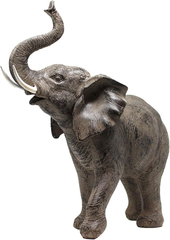 Estatua Decorativa Elefante Grande 13 Pulgadas miniatura 9