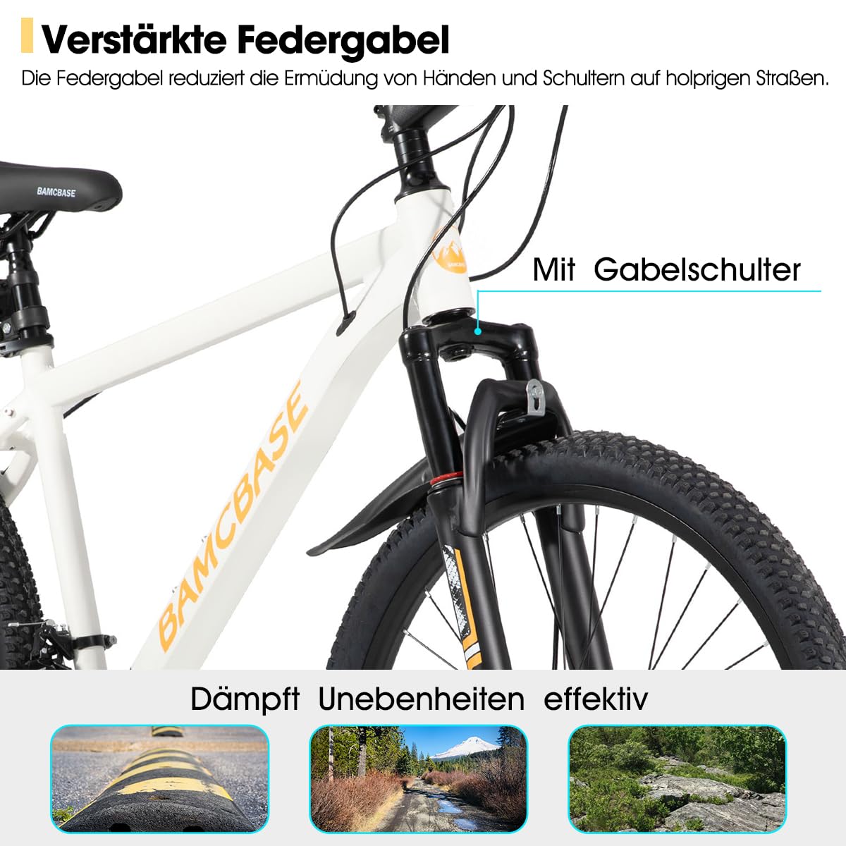 Hiland 26 - Bicicleta de montaña de 27,5 pulgadas, para hombre y mujer, con marco de aluminio, 21 velocidades, con freno de disco, color negro, azul, verde, morado y blanco
