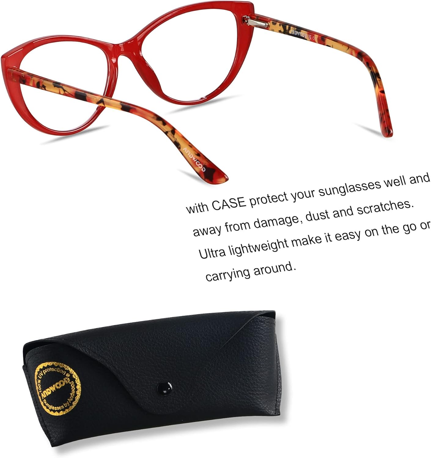 ANDWOOD Blue Light Blocking Glasses Women Bluelight Blocker Computer Cateye Clear Cat Eye Eyeglasses Frame AR003 - Image 2