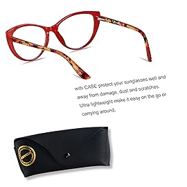 ANDWOOD Blue Light Blocking Glasses Women Bluelight Blocker Computer Cateye Clear Reading Cat Eye Eyeglasses Frame Red