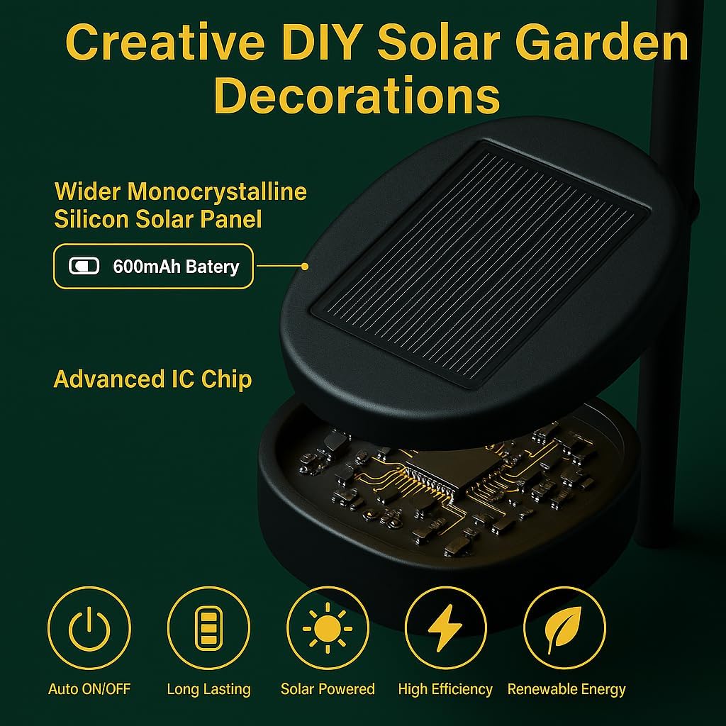 Solar Firefly Lights Outdoor, 8 Pack 64 LED Swaying Garden Stake Lights, Warm White IP65 Waterproof, Auto On/Off, Yard Decor Stakes for Patio Lawn Pathway