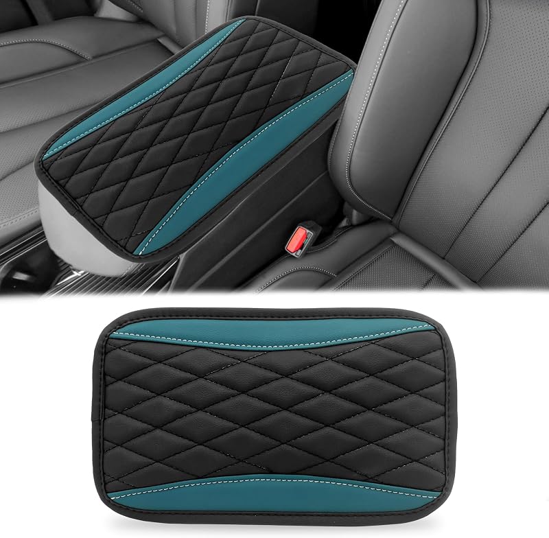 Capa para Console Central e Apoio de Braço Vrasly em Couro PU Verde-Gema – 19,05 x 32 cm