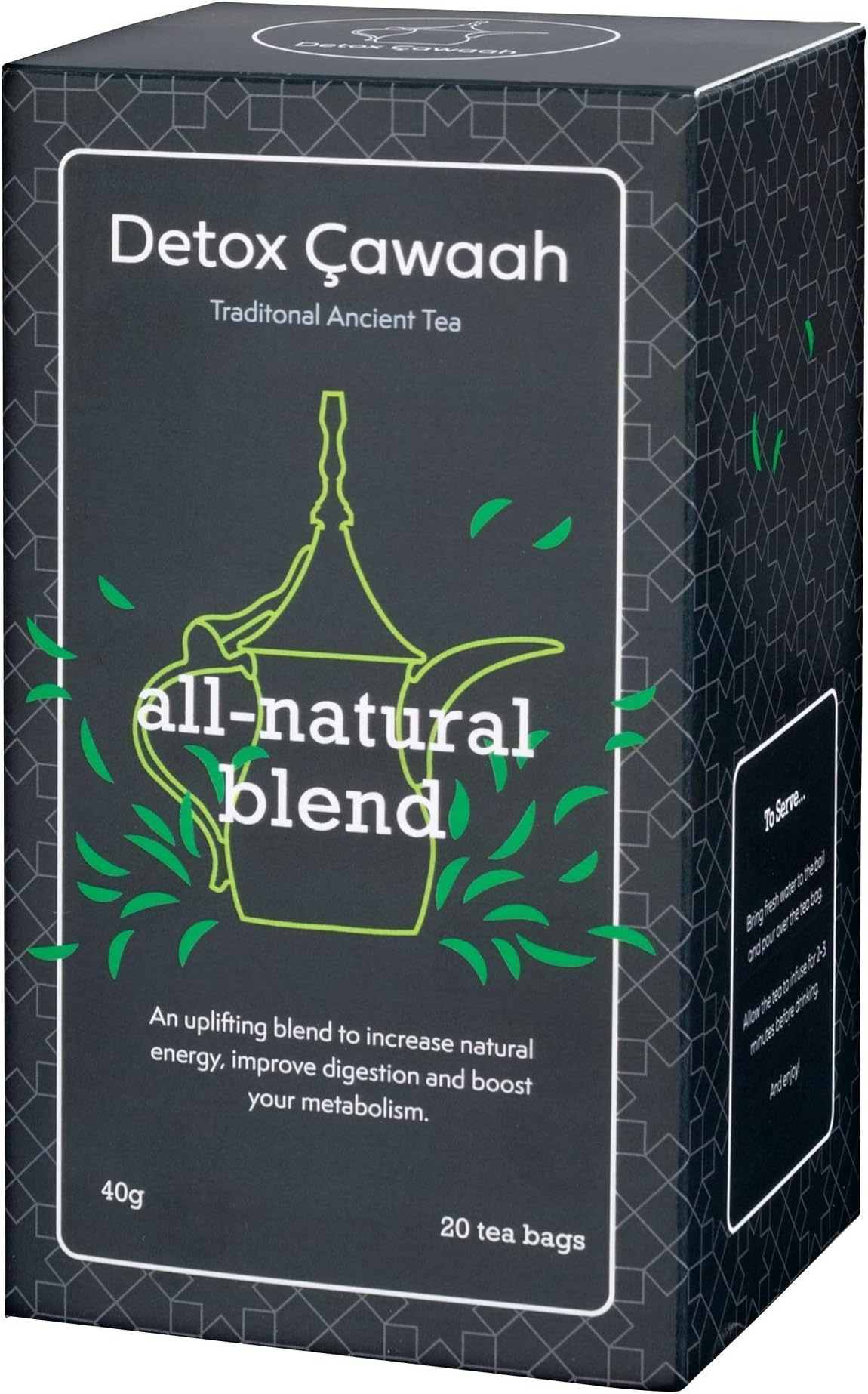 Detox Cawaah - Detox Tea for Weight Loss Burn Fat | Herbal Green Tea Body Cleanse Tea with Natural Ingrediants - 20 Tea Bags