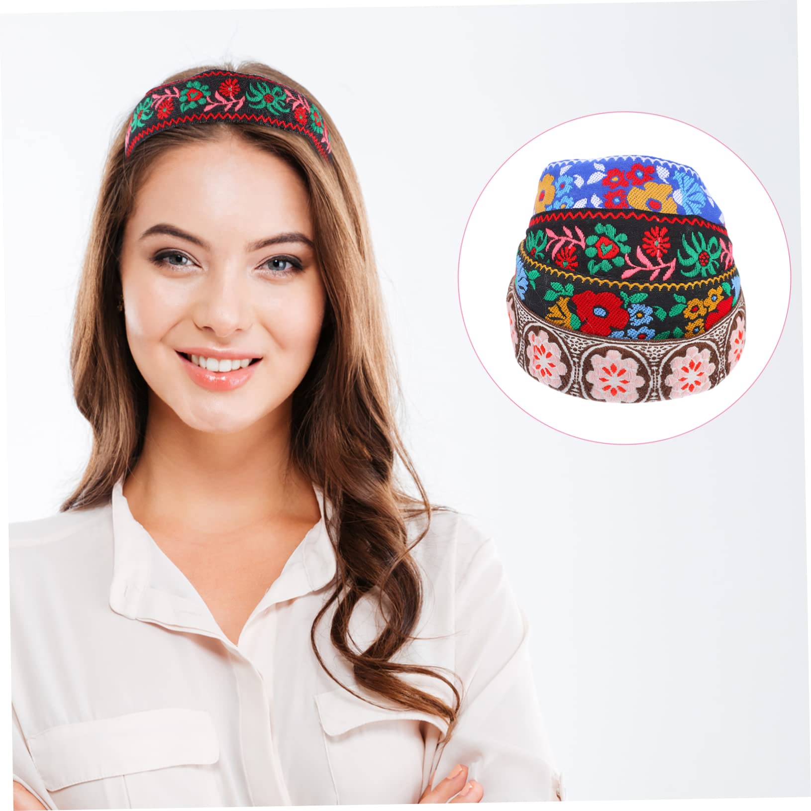DOITOOL 8pezzi Fasce Per Ricamate Accessori Per e Ragazze Per Cerimonie e Speciali
