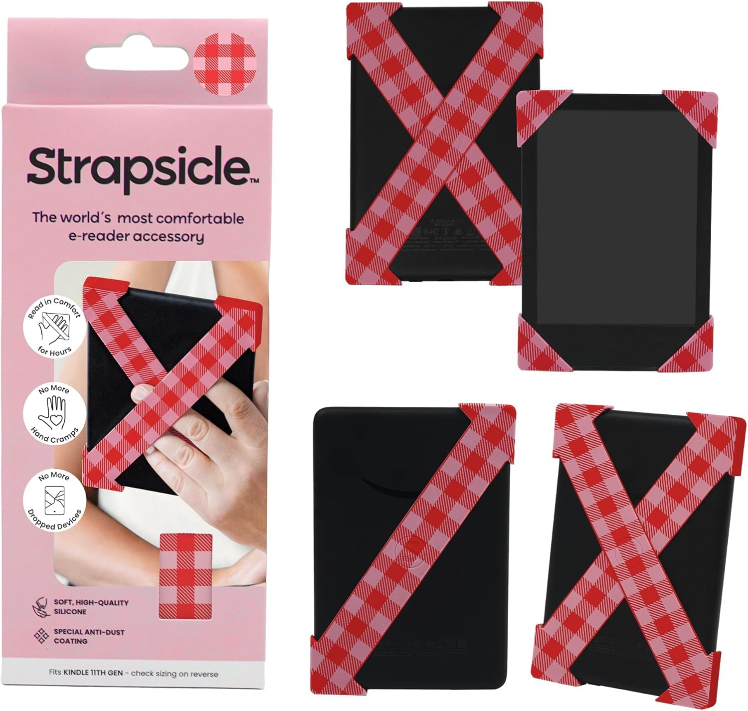 Strapsicle Hand Strap for Kindles & Kobos – Fits Paperwhite Gen 11/12 (6.8”/7”), Signature Edition – Colorsoft – 2 Pack – Large – Sage — view 19