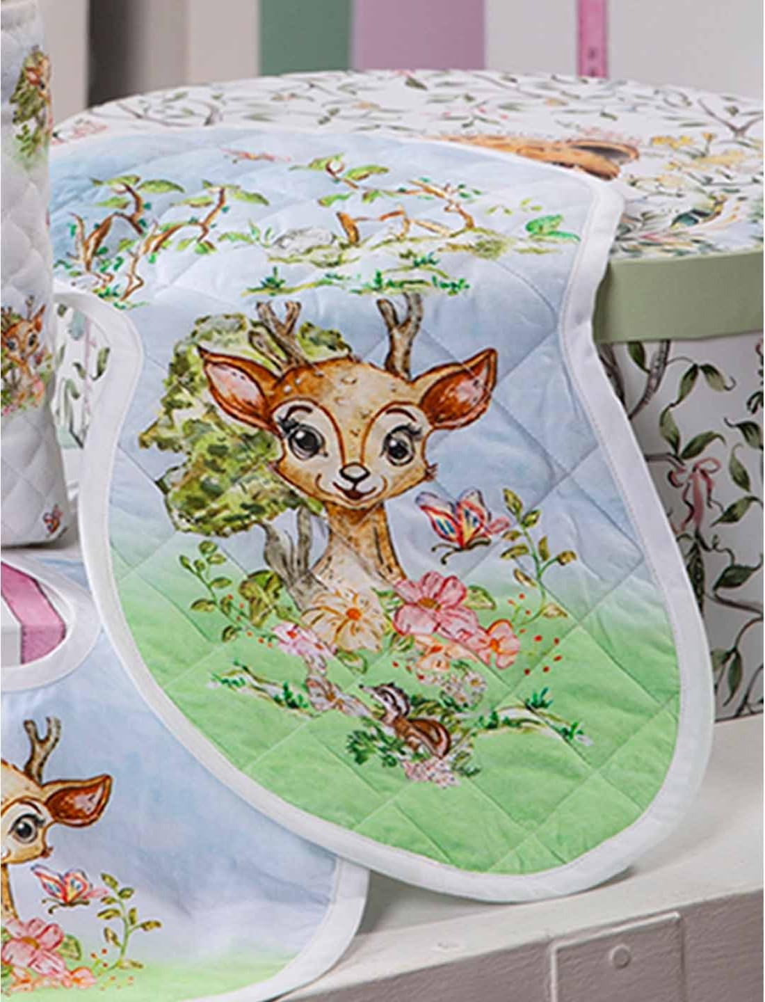 THE BABY TRUNK Bambi Burp Cloth | Soft Egyptian Cotton | Gentle, Absorbent & Reusable Spit-Up Towel | Cute Forest-Themed Feeding Cloth for Newborns-image-29