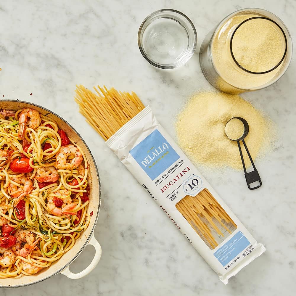 DeLallo Bucatini Pasta 1 lb - 16 per case