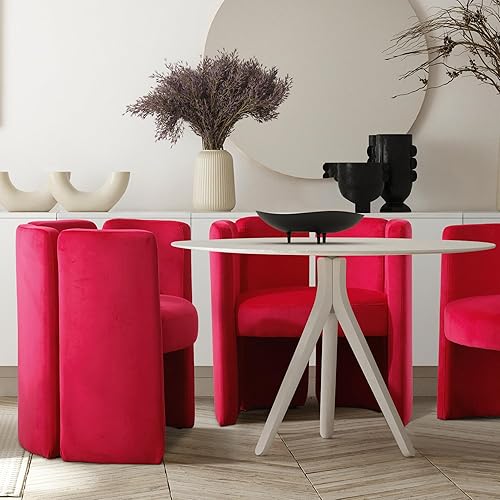 Miniatura 14 de Sillas de comedor modernas de terciopelo, bonitas sillas laterales tapizadas para sala de estar/comedor/área de recepción, estampado de vaca negra