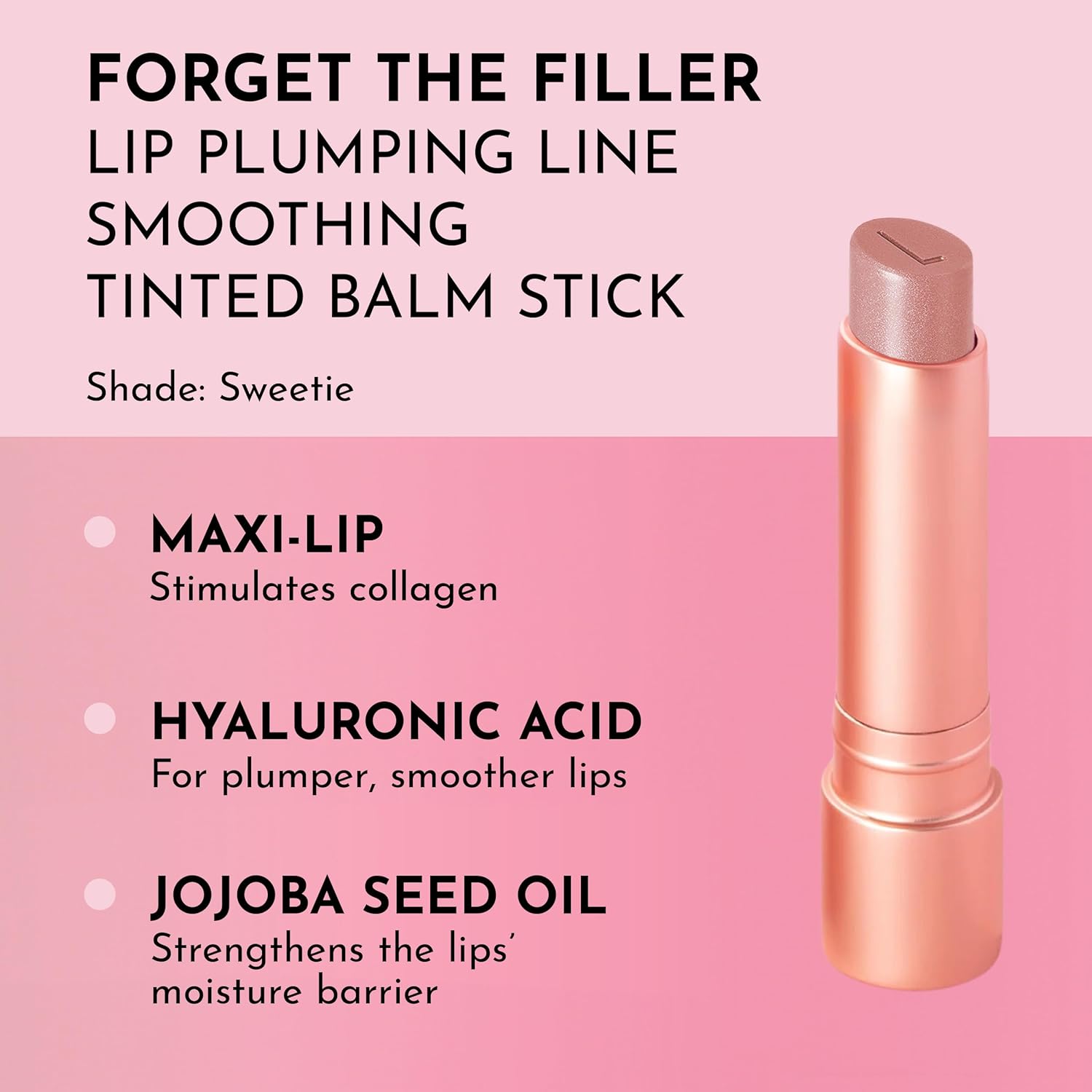 Lawless Forget the Filler Lip Plumping Line Smoothing Tinted Balm - Sweetie - Premium Tinted Lip Balm with Natural Ingredients to Plump and Smooth Lips for a Firmer, Fuller Look - 0.09 oz - Image 2