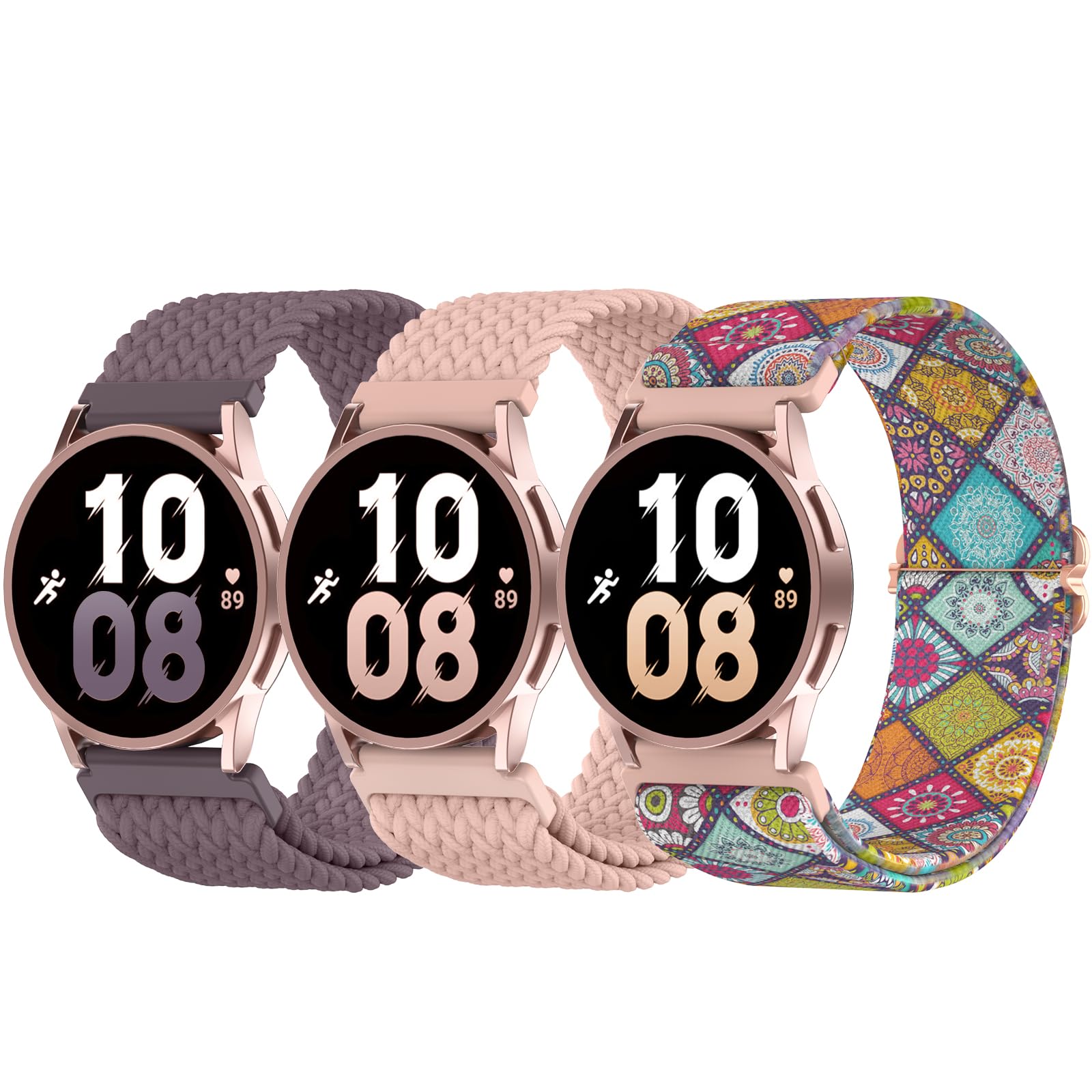 Delidigi 20mm Cinturino Compatibile con Samsung Galaxy Watch 7/6/5/4/FE 40mm 44mm/Watch 6 Classic 43mm 47mm/Watch 5 Pro 45mm/Watch 4 Classic 42mm 46mm/Watch 3 41mm, Nylon Regolabile Sport Cinturino