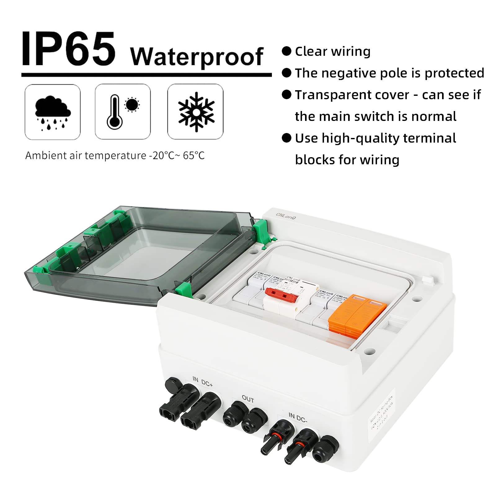 Protezione Sovratensione Fotovoltaico DC HA4-SPD 500V 40A | Interruttore Separazione 2 Poli, 20-40KA, IP65, Per Pannelli Solari