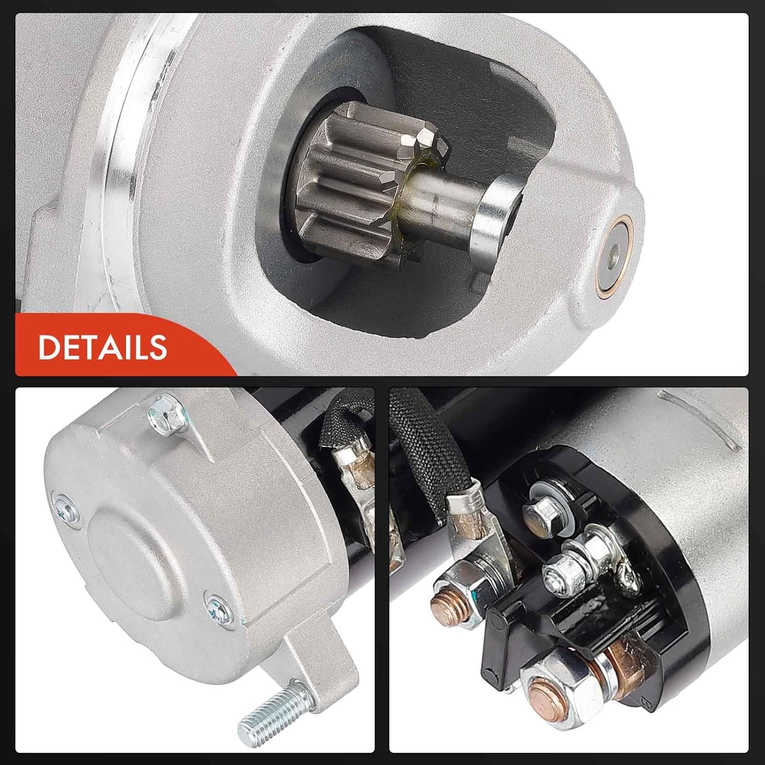 A-Premium Starter Motor Compatible with Ford F-650 2000-2006, F-750 2000-2006 & Kenworth K300 1994-1996/2000-2003, T300 1996-2007, 5.9L, 12V 2.9KW 10-Teeth Clockwise, Replace# 10461474, 10479634