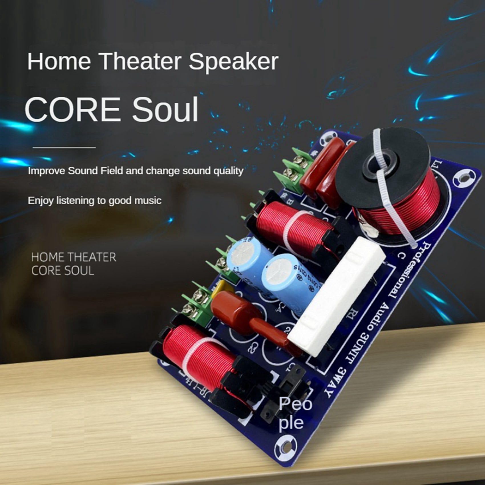 Sprressal 4PCS 3-Way 250W 850/5200Hz Frequency Divider DIY Speaker Filter Circuit Treble Medium Bass HiFi Stereo Audio Crossover