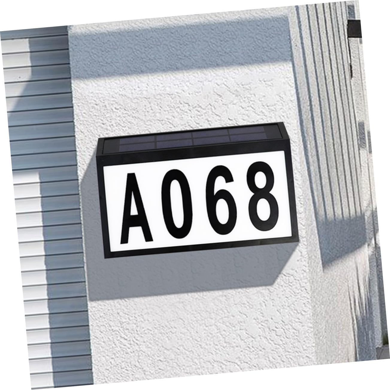 1set Solar Doorplate Lamp Illuminated House Numbers Led Solar Number Sign Light for Outdoor Use for Patios Gardens and Yards