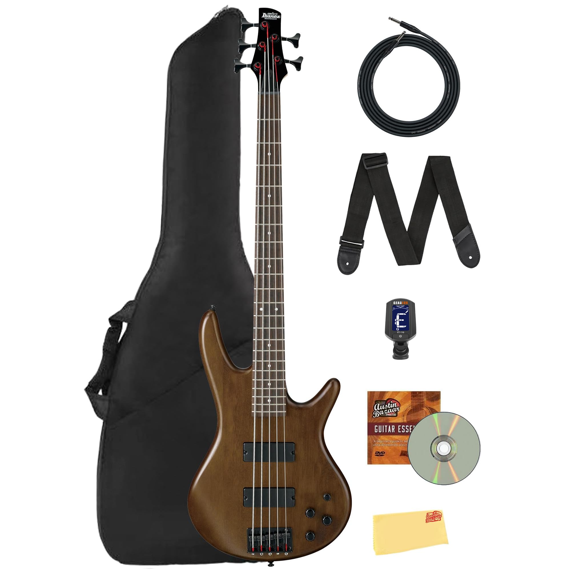 Amazon.com: Ibanez GSR205B SR Gio 5-String Bass Guitar - Walnut