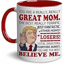 BECHUSKY Valentine Mugs For Mom - Best Mom Ever Cup - Mugs For Mother, Mommy from Daughter Son Kids - Valentine Mugs New Moms - Present Ideas For Mama Mommy - Mothers Day Coffee Mug 11 OZ