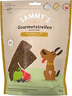 Sammy´s Gourmetstreifen Hühnchen und Lamm | Getreidefrei | Schonend hergestellt & luftgetrocknet | Filetstreifen |6x 180g product image