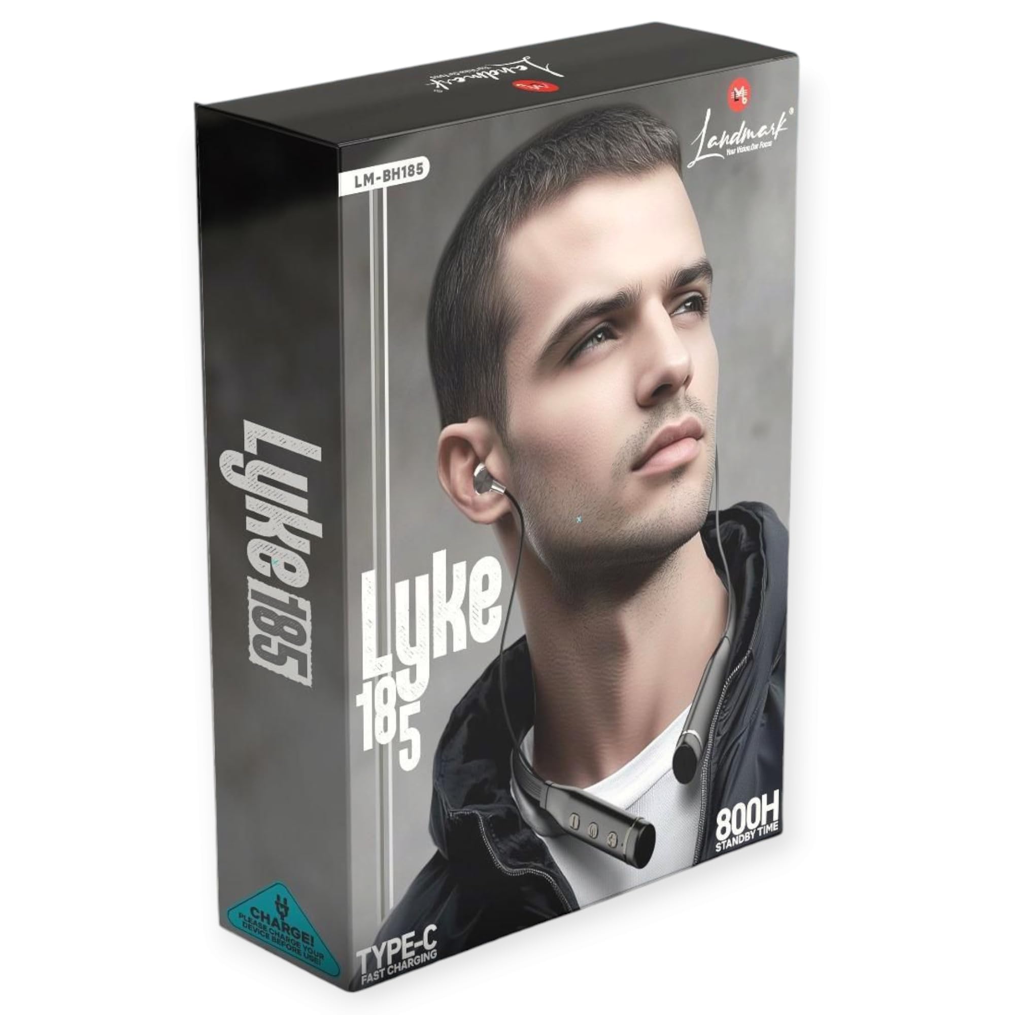 Landmark Lyke 185 Wireless Neckband Bluetooth Earphones,30 Hrs