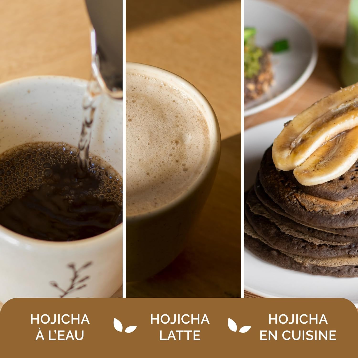 Anatae Marque française - Thé Hojicha bio japonais - 100% poudre de thé vert hojicha bio pour hojicha traditionnel, hojicha latte ou pâtisserie - Origine Shizuoka, Japon. (30)