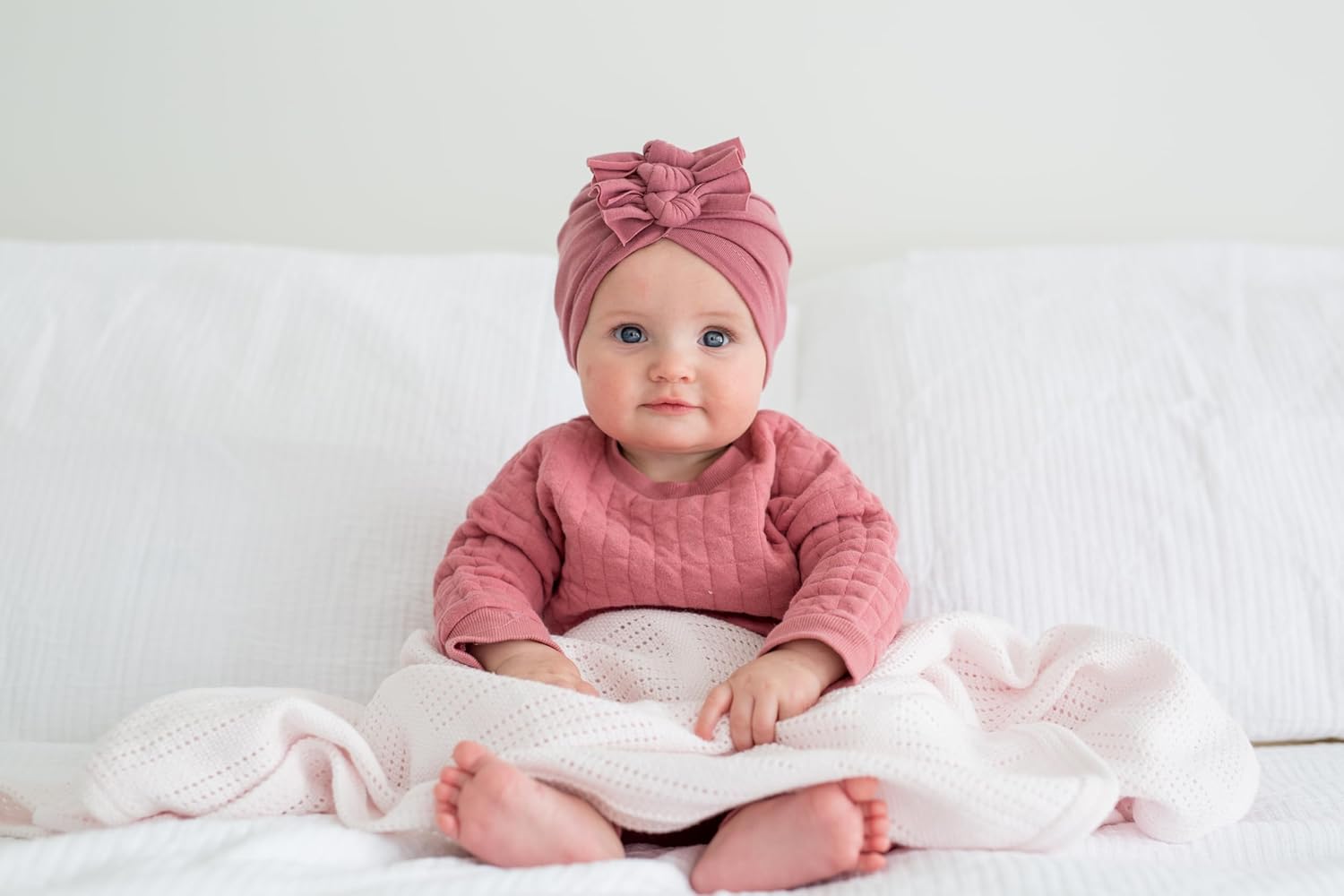 Lulujo Baby Cellular Baby Blanket, Pink