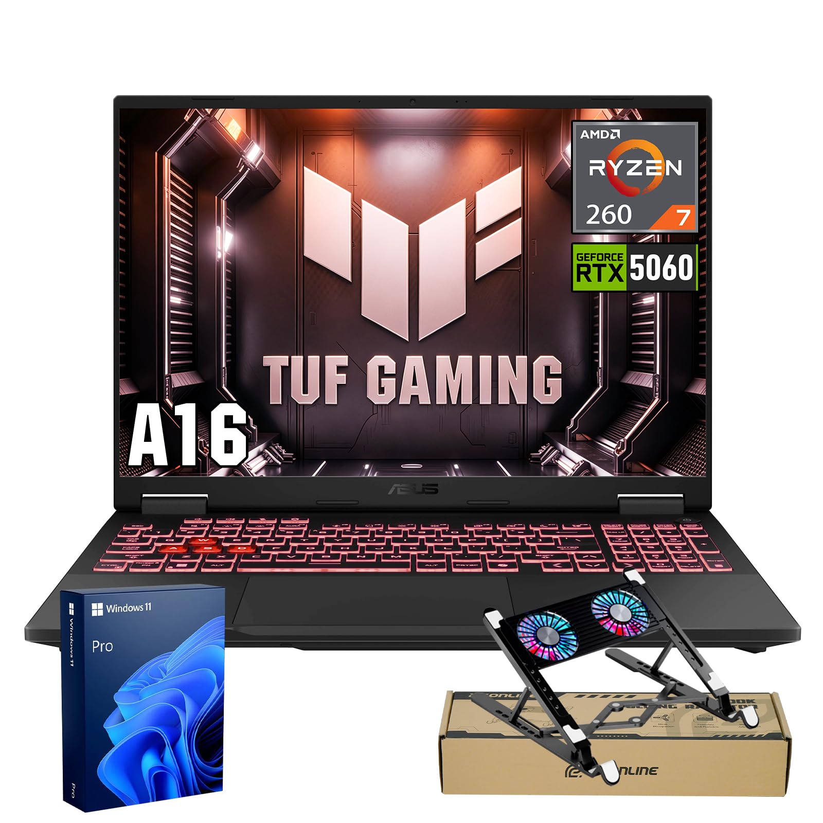 Amazon.com: ASUS TUF A16 RTX 5060 Gaming Laptop, AMD Ryzen 7 260