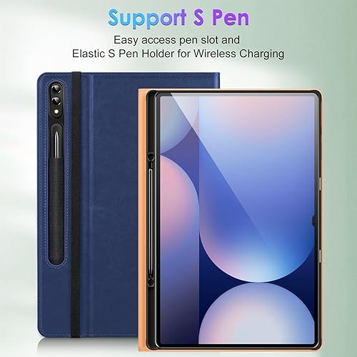 Miniatura 5 de DTTO Funda para Samsung Galaxy Tab S10S9S8 202420232022, funda de cuero de alta calidad con soporte para bolígrafo S para tableta de 14.6 pulgadas,