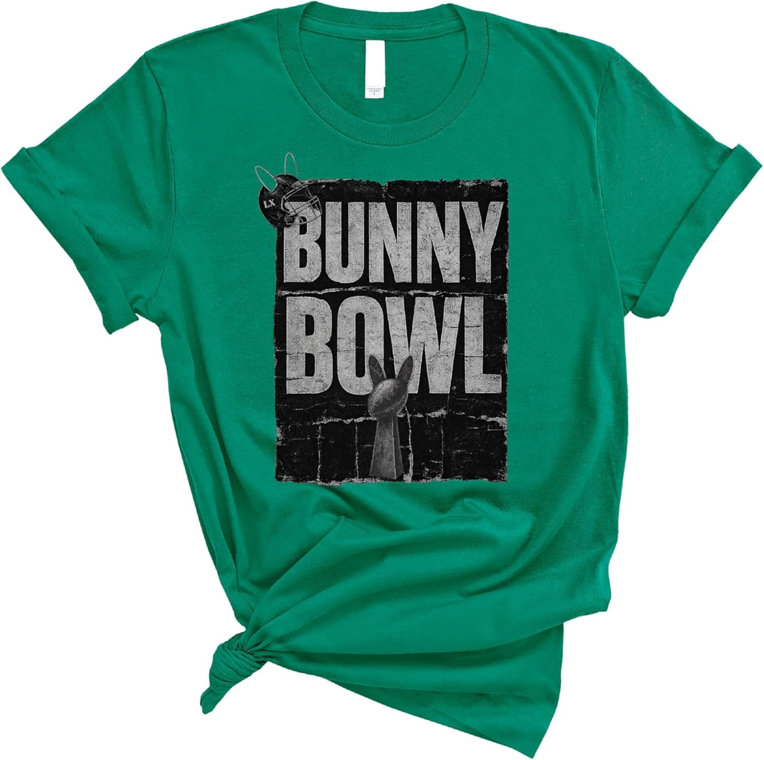 Bunny Bowl Football Style T Shirt Funny Sports Parody Design Casual Short Sleeve Streetwear Tee - Image 2