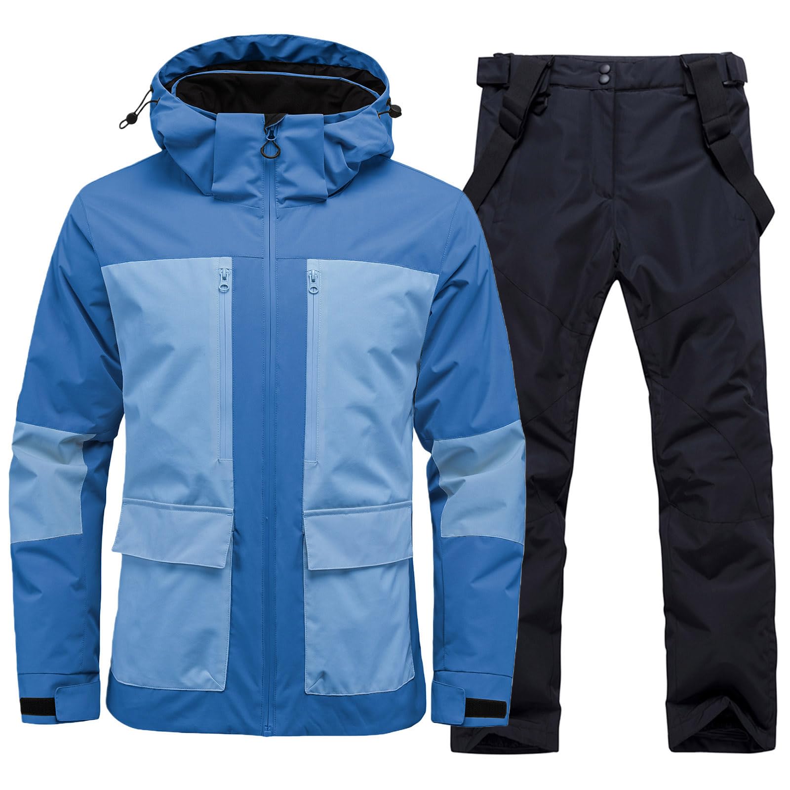 - Men's Ski Jacket and Pants Set Camo Snowboarding Jacket Ski Suit Waterproof Windproof Winter Snow Suits