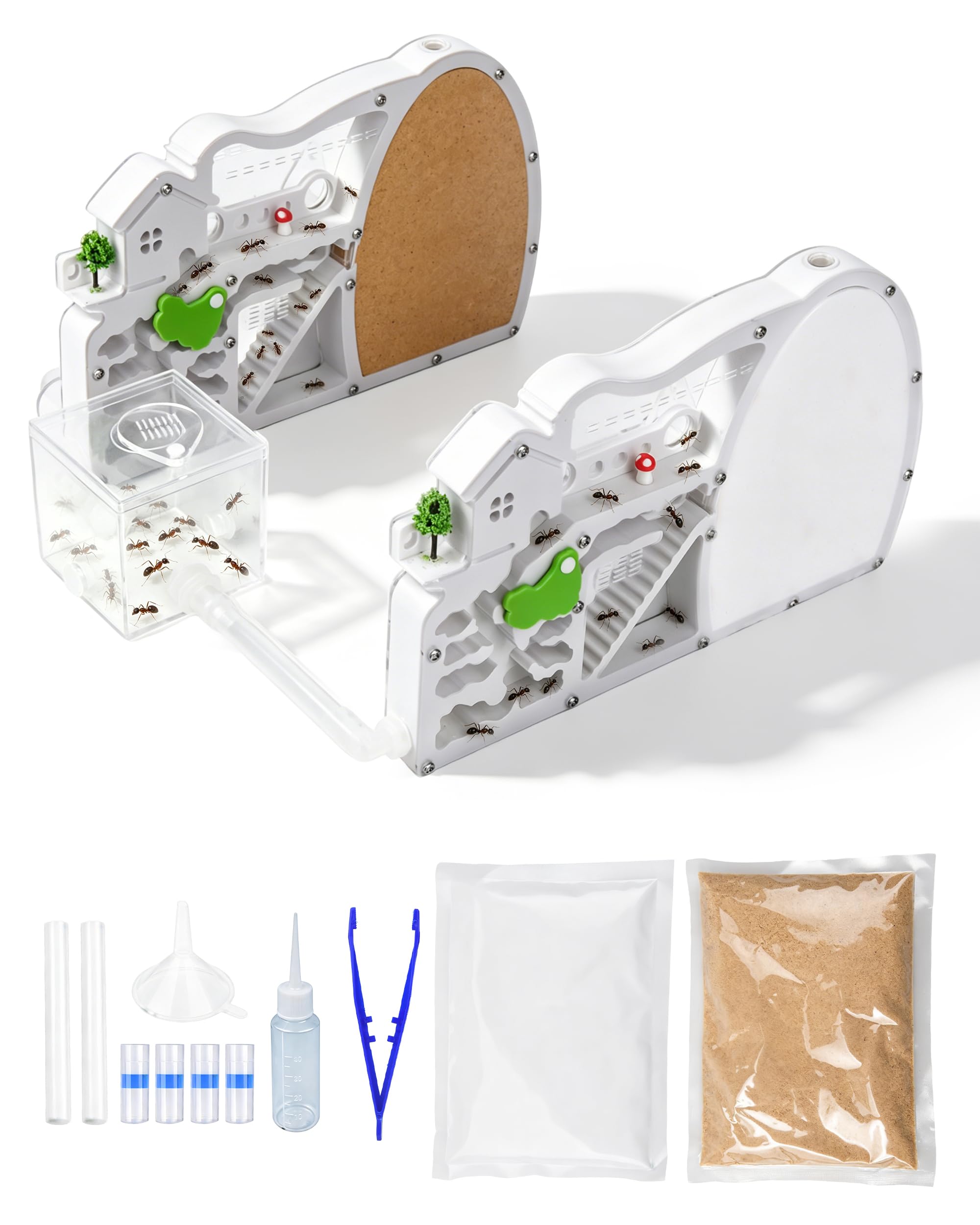 Photo 1 of Huazu 2PCS Ant Castle Kit with Connecting Tubes & Forage Box