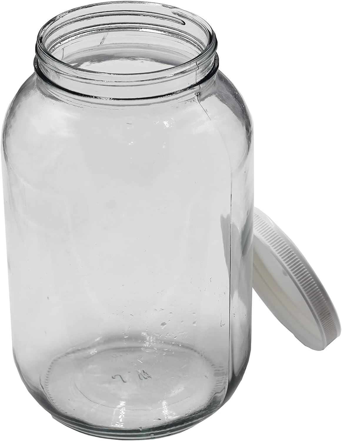 HFS(R 1 Gallon Extra Large Glass Jar, 2PCs/Pack – Wide Mouth with Plastic Lid for Fermenting, Canning, Dry Storage & Bulk Ingredients – Ideal for Pickles, Kombucha & More