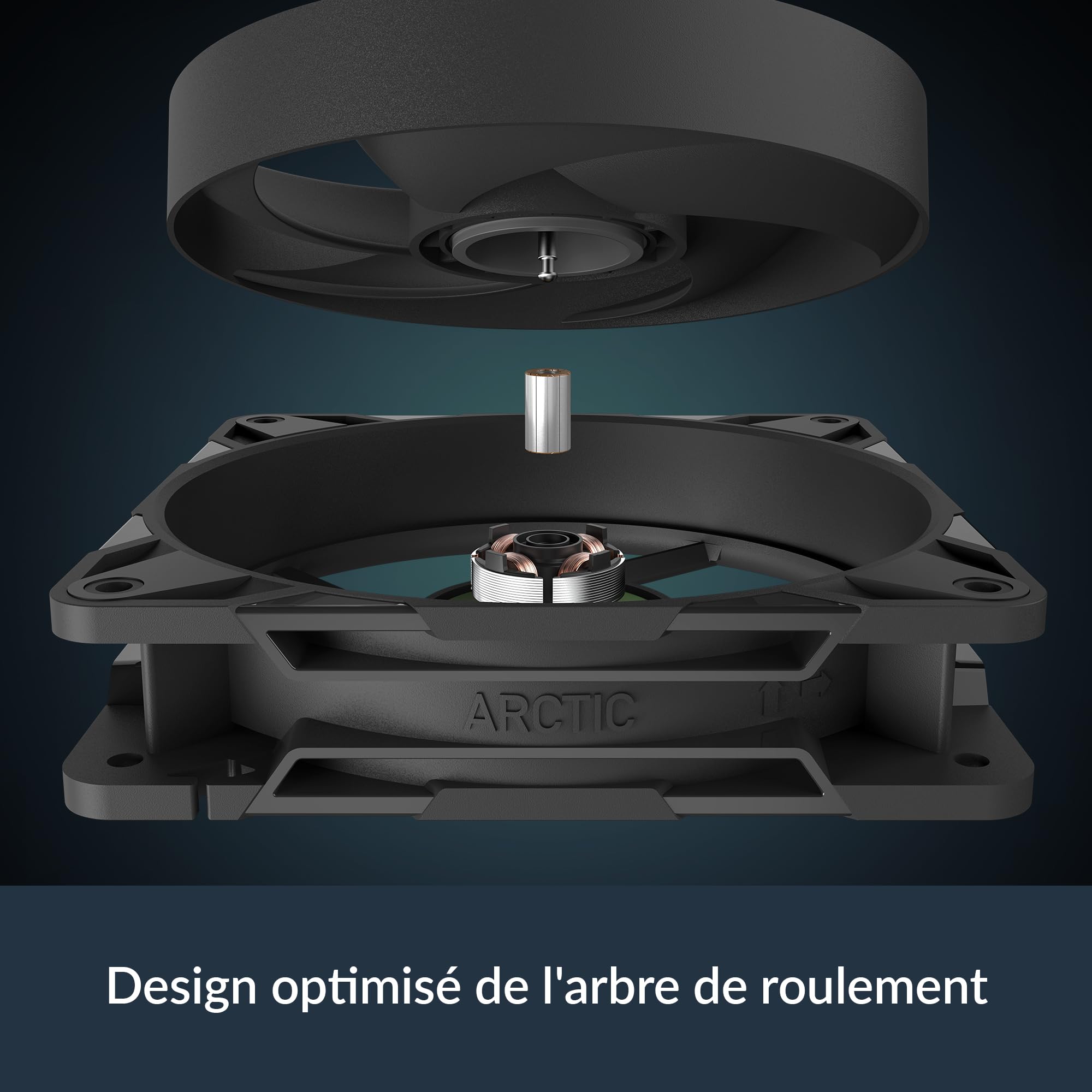 ARCTIC P12 Pro Reverse – 3 Pack – 120 mm Najwyższej jakości wentylator rewersyjny z rozdzielaczem, Wentylator PWM z rozgałęźnikiem kabla Y, 500-3000 rpm, 0 rpm <5% PWM, FDB, 4-Pin - Czarny