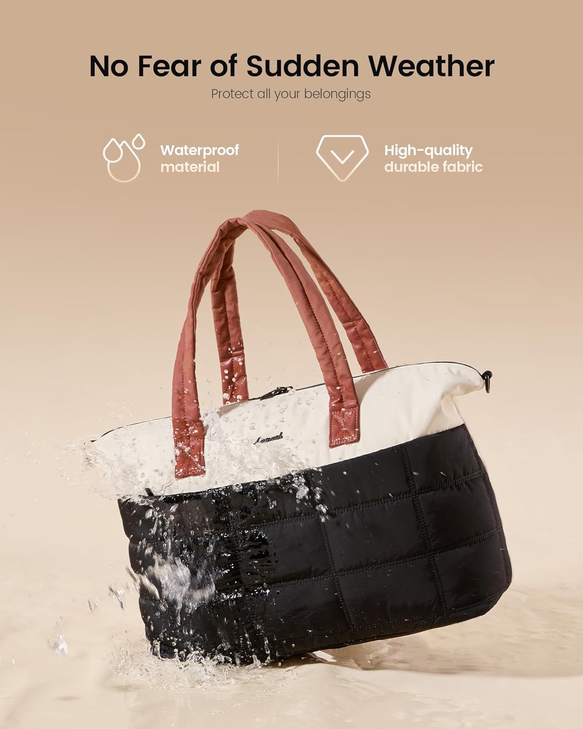 LOVEVOOK Gym Bag for Women & Men with Wet Pocket,48L Puffer Laptop Work Bags for Women with Computer Compartment,Waterproof Teacher Tote Bags Workout Weekender Carry on Travel Bag,Large Purse Handbags - Image 5