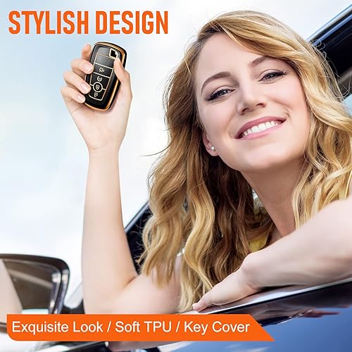 Miniatura 8 de Toykee Funda de llavero para Ford Bronco con 4 botones, funda de TPU (azul)