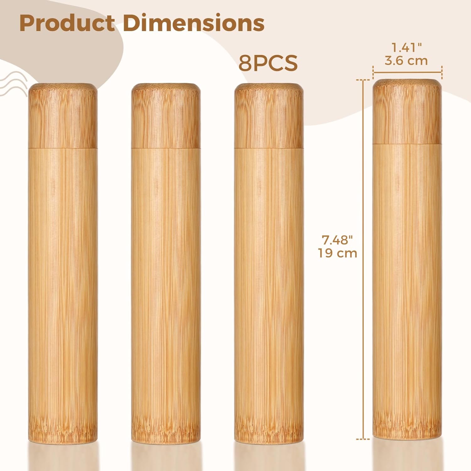Bamboo Scattering Urn Set, 8 PCS Small Bamboo Scattering Urns for Human Ashes, Cremation Ashes Tube Urns for Dog Cat Pet Ashes, Scattering Your Loved One’s Ashes in Your Favorite Place