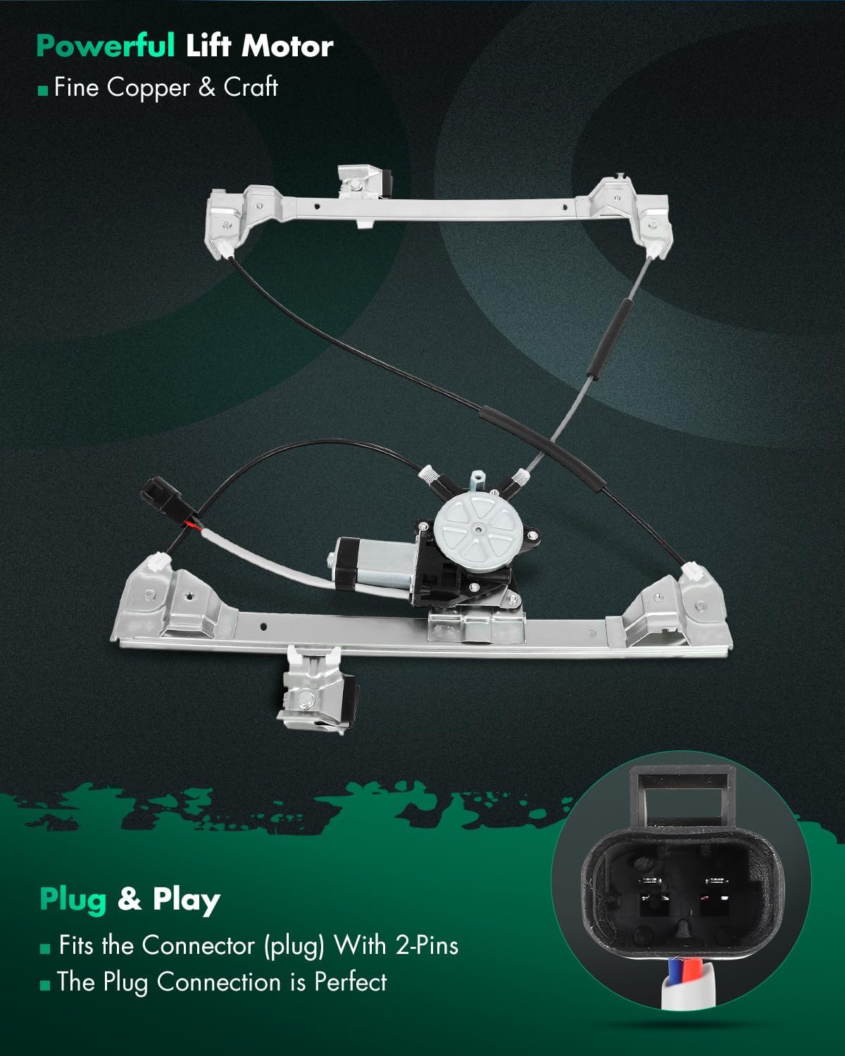 SCITOO Front Left Power Window Regulator Replacement for 2003-2009 for Hummer H2 751-705