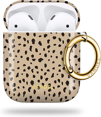 Vandel Funda rígida para AirPods de 2ª generación y 1ª generación con llavero y diseño estético de Apple para mujer