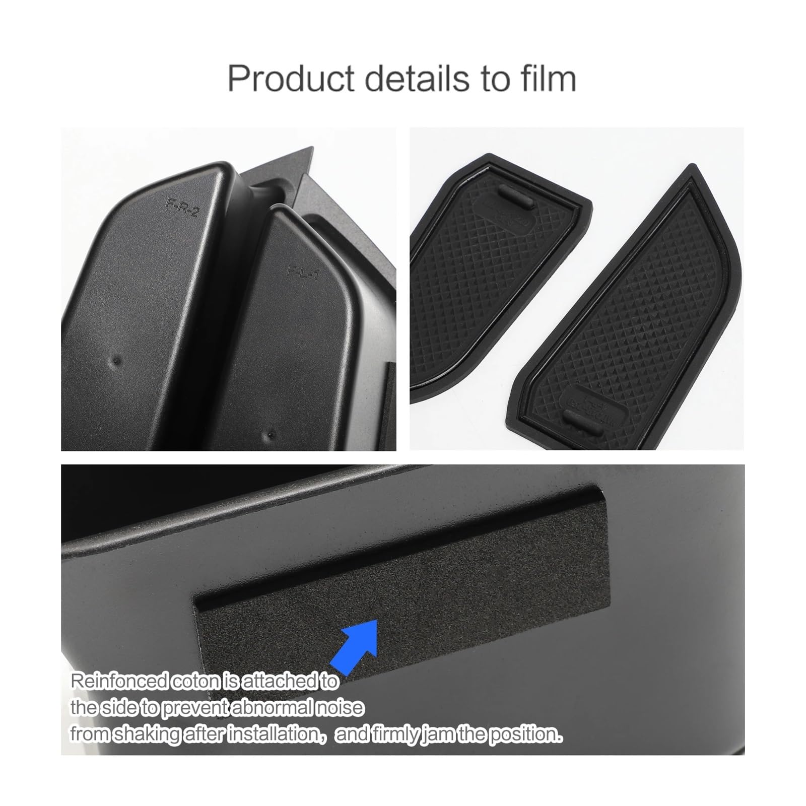 Door Handle Storage Box,Fit For Q4, E-tron Front Rear Door Tray Accessories Car Side Armrest Organizer Container Tidying schowek na panel drzwi samochodu