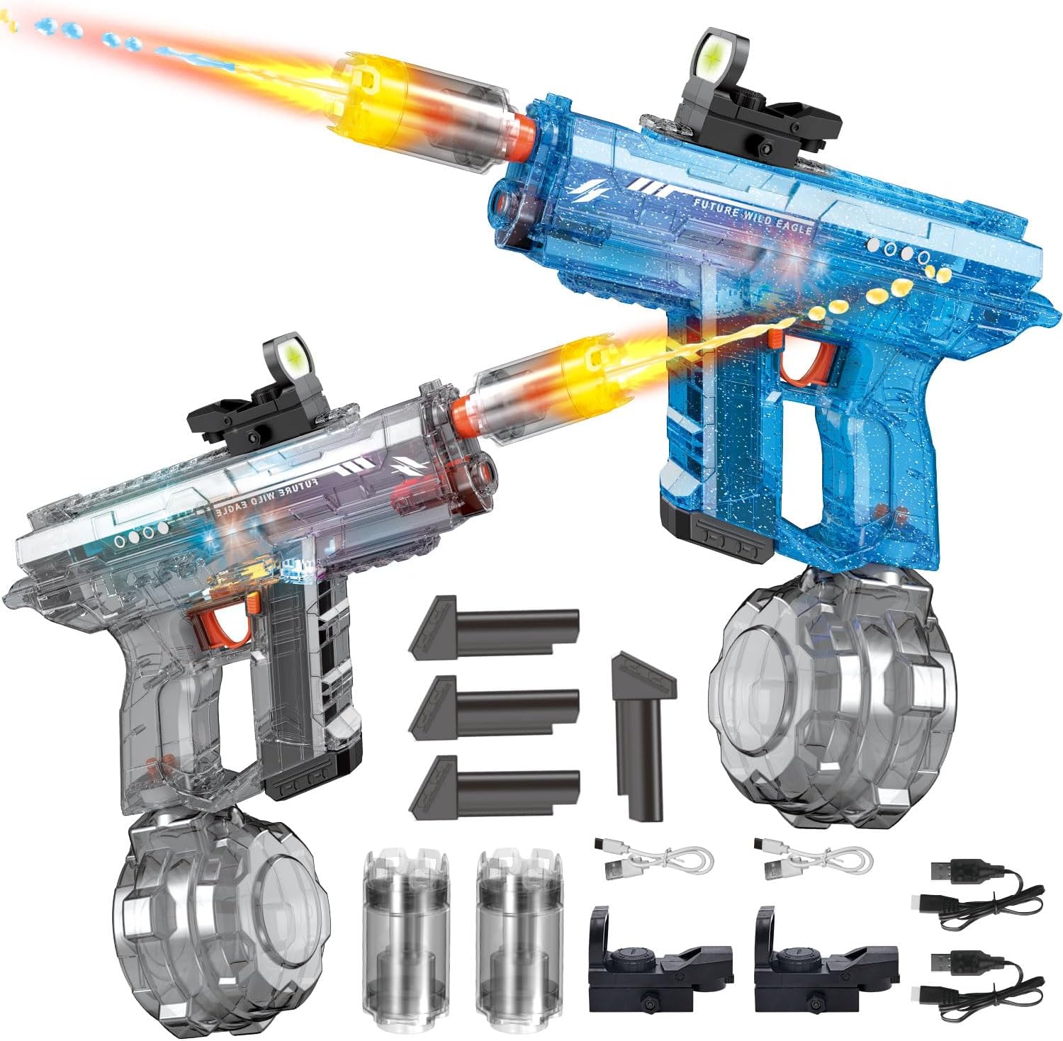 Electric Water Gun for Adults Kids Black Automatic Squirt Gun: Light Up 26-32FT Long Range, 800CC Large Capacity Watergun,Summer Outdoor Pool Games for Ages 8-12, Beach Backyard Family Party Toy Gift