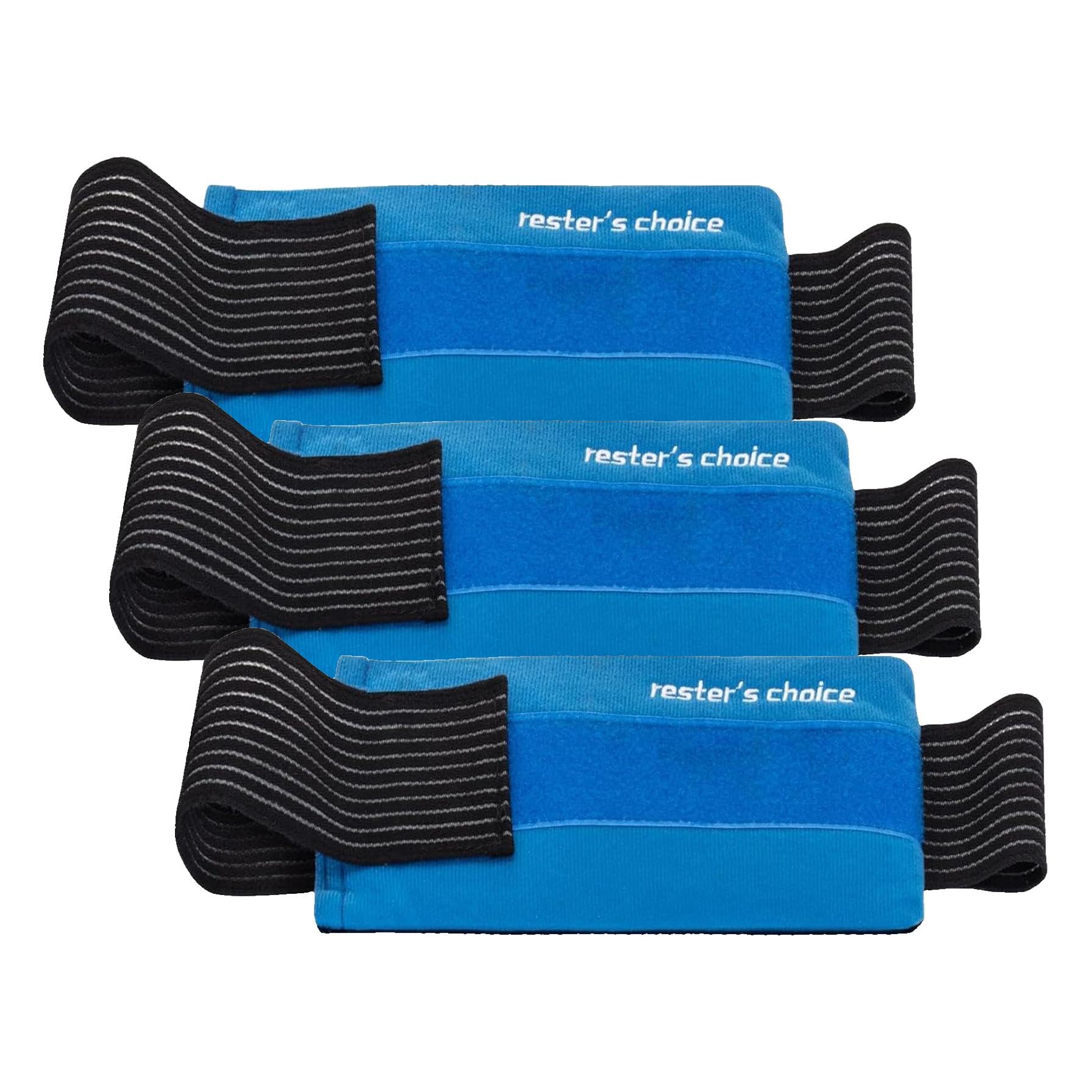 2 Soft Gel Ice Packs for Injuries Reusable with Extra Comfy Adjustable Cold Pack Wrap, Flexible Hot and Cold Compress (Pack of 3)