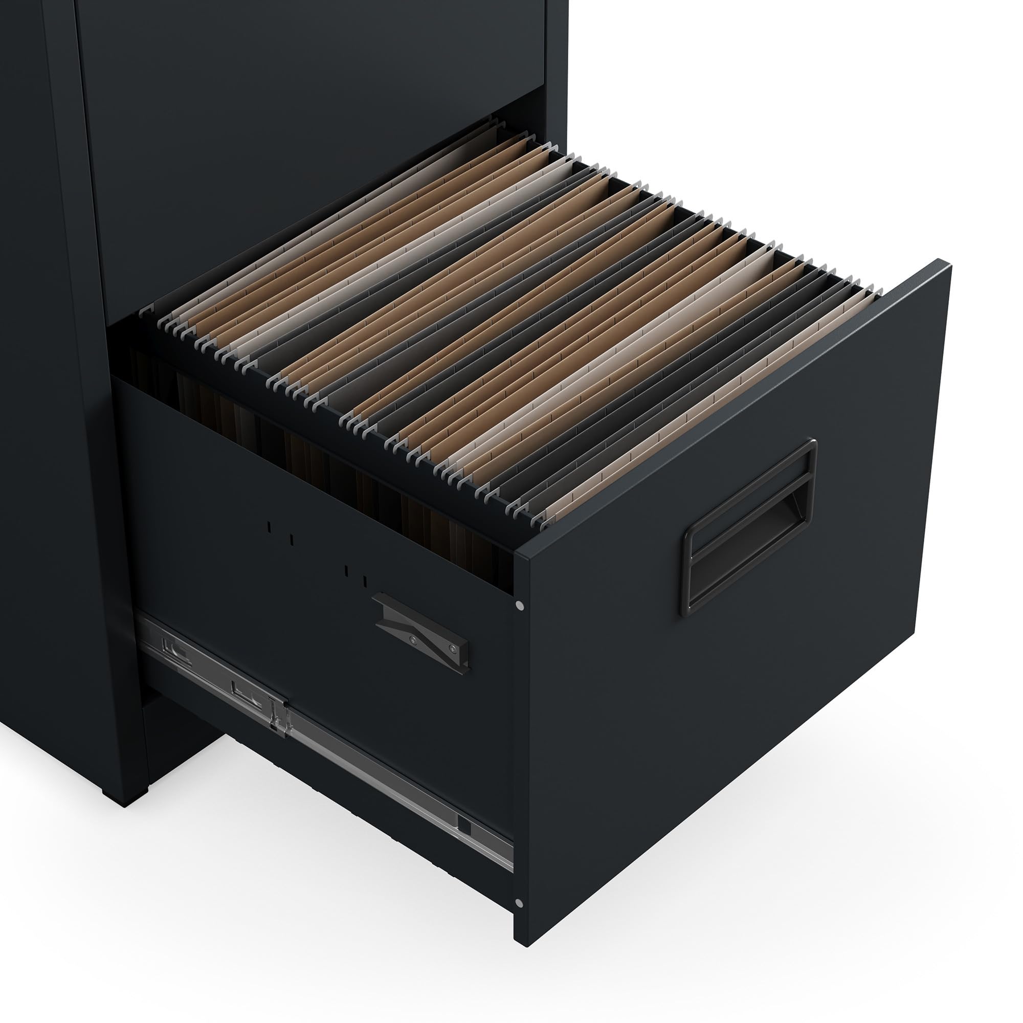 Jan Nowak Armoire pour Dossiers Suspendus Métallique avec 5 Tiroirs Revêtement en Poudre Tôle d'acier Anthracite
