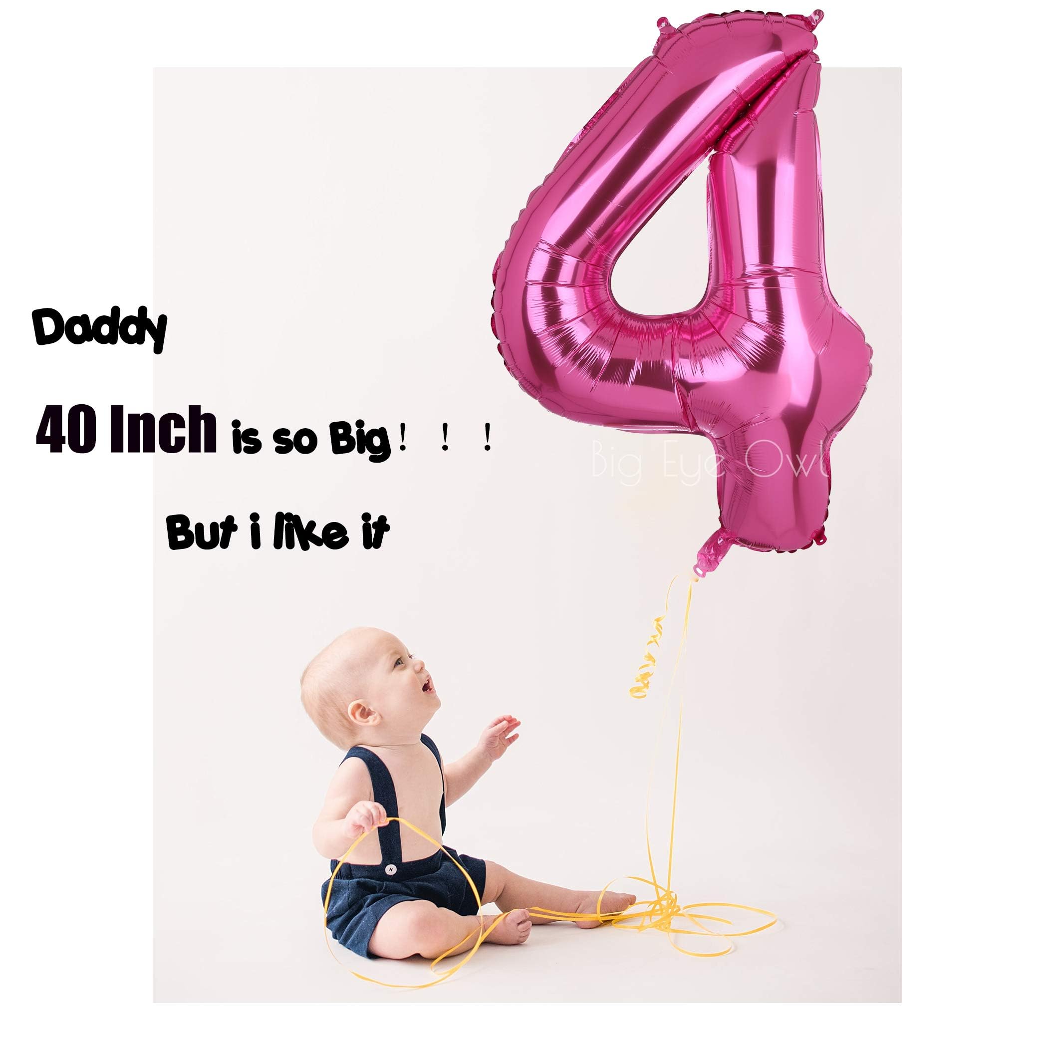 Palloncino Rosa Gold Numero 4 In Mylar 101 Cm Decorazioni Per Feste E Compleanni