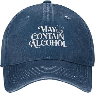 May Contain Alcohol Hat for Men Funny Baseball Hat Funny Birthday Gifts for Men