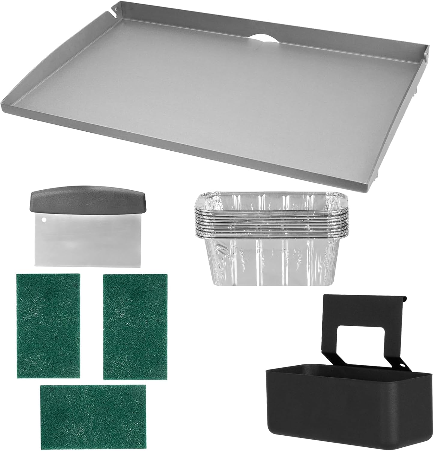 Flat Top Grill Griddle with Grease Cup Tray and Aluminum Drip Pans for Blackstone 28 inch Table Top Griddle,Replacement Parts for Blackstone 28-inch Grill Accessories