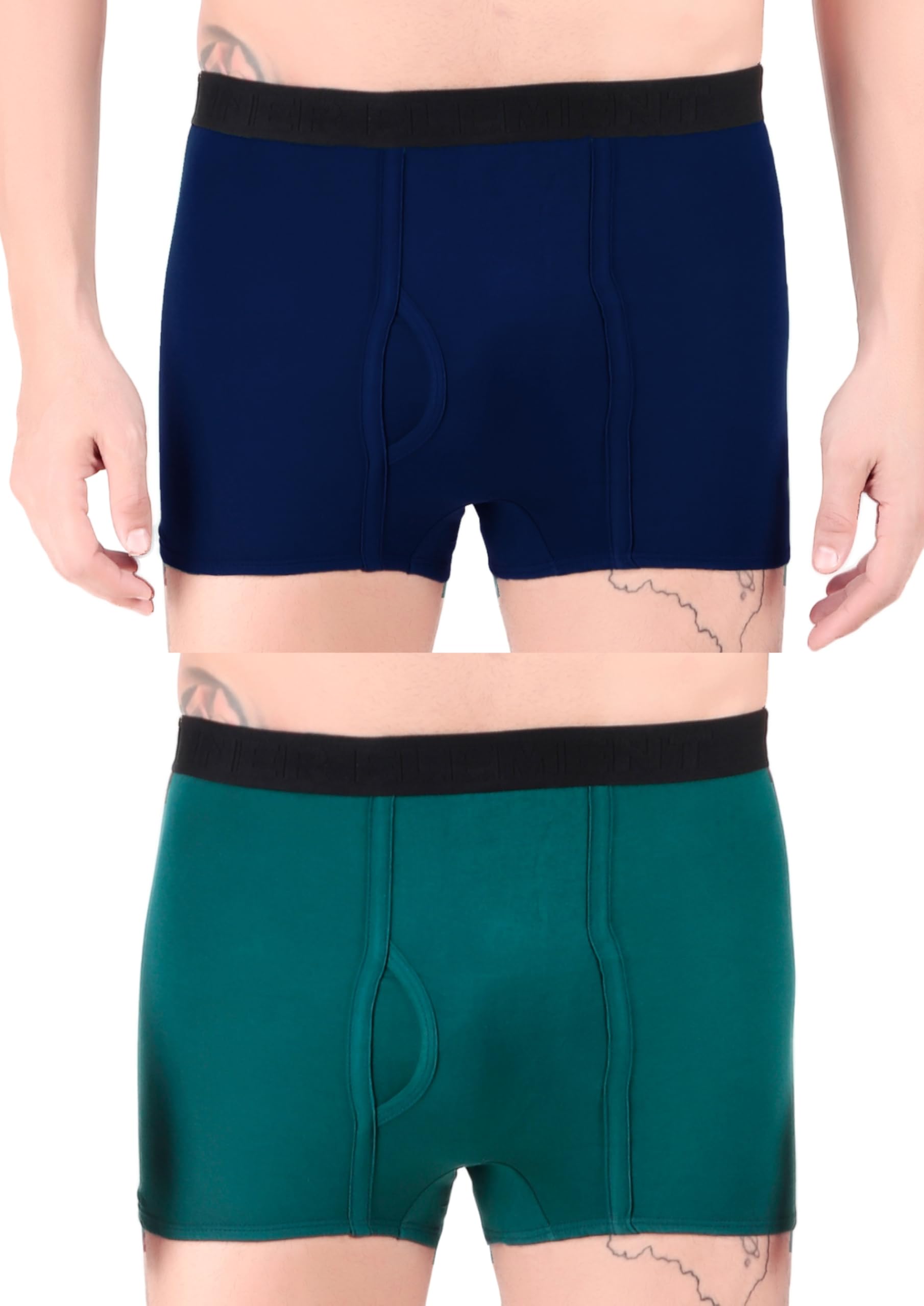 inner element Men Pure Cotton Boxer Brief/Drawer/Trunk Pack of 2 |Multicolor Trunk-picture-47