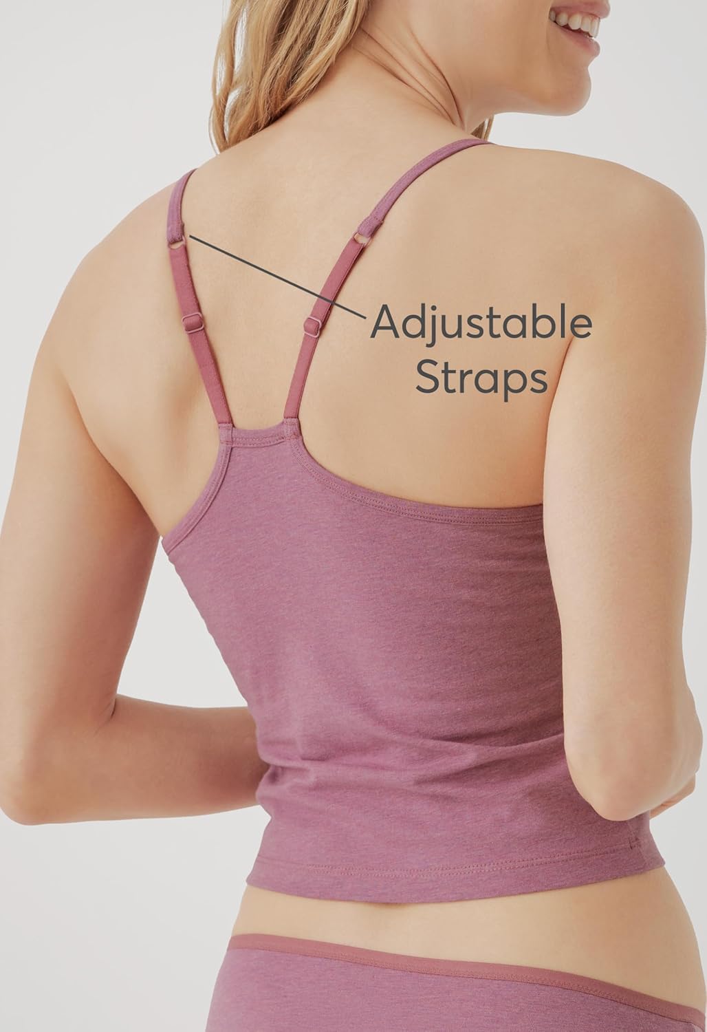 Pact Organic Cotton Women's Everyday Shelf Bra Cropped Camisole - Image 3