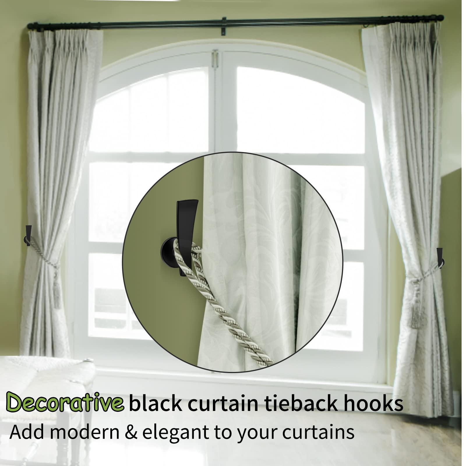 Desuibao Lot De 4 Embrasses De Rideaux En Métal Pour Rideaux Crochets D Coratifs Pour Rideaux Muraux 566835