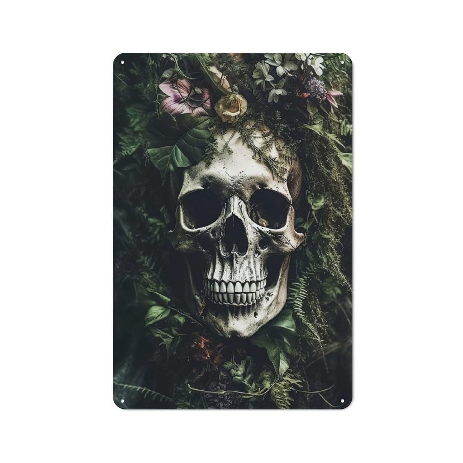 Vintage Metal Sign with Skull Head 4 Design 30x20cm, Vintage Bar Wall Plaque for Cafe, Pub, Workshop Or Home Bar