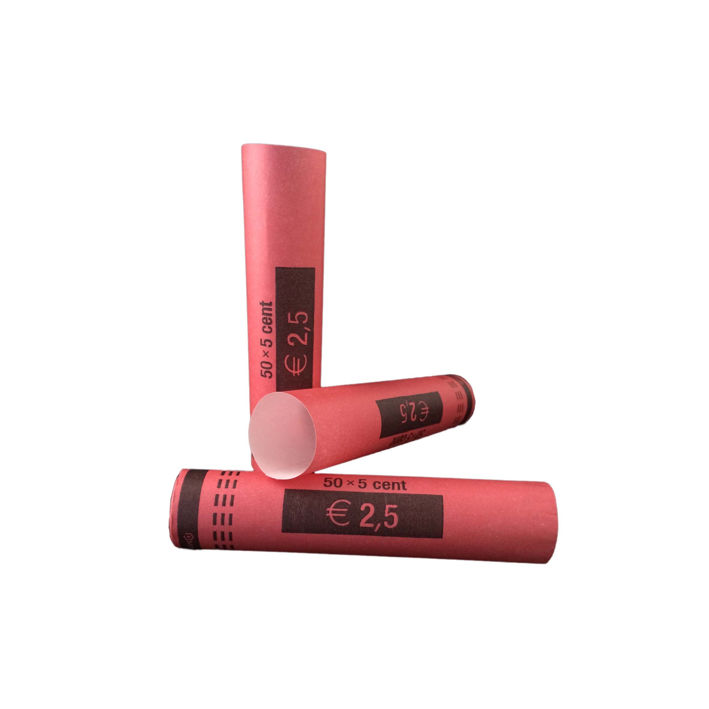 2000 x Münzhülsen für 40 x 0,05 € (rot)