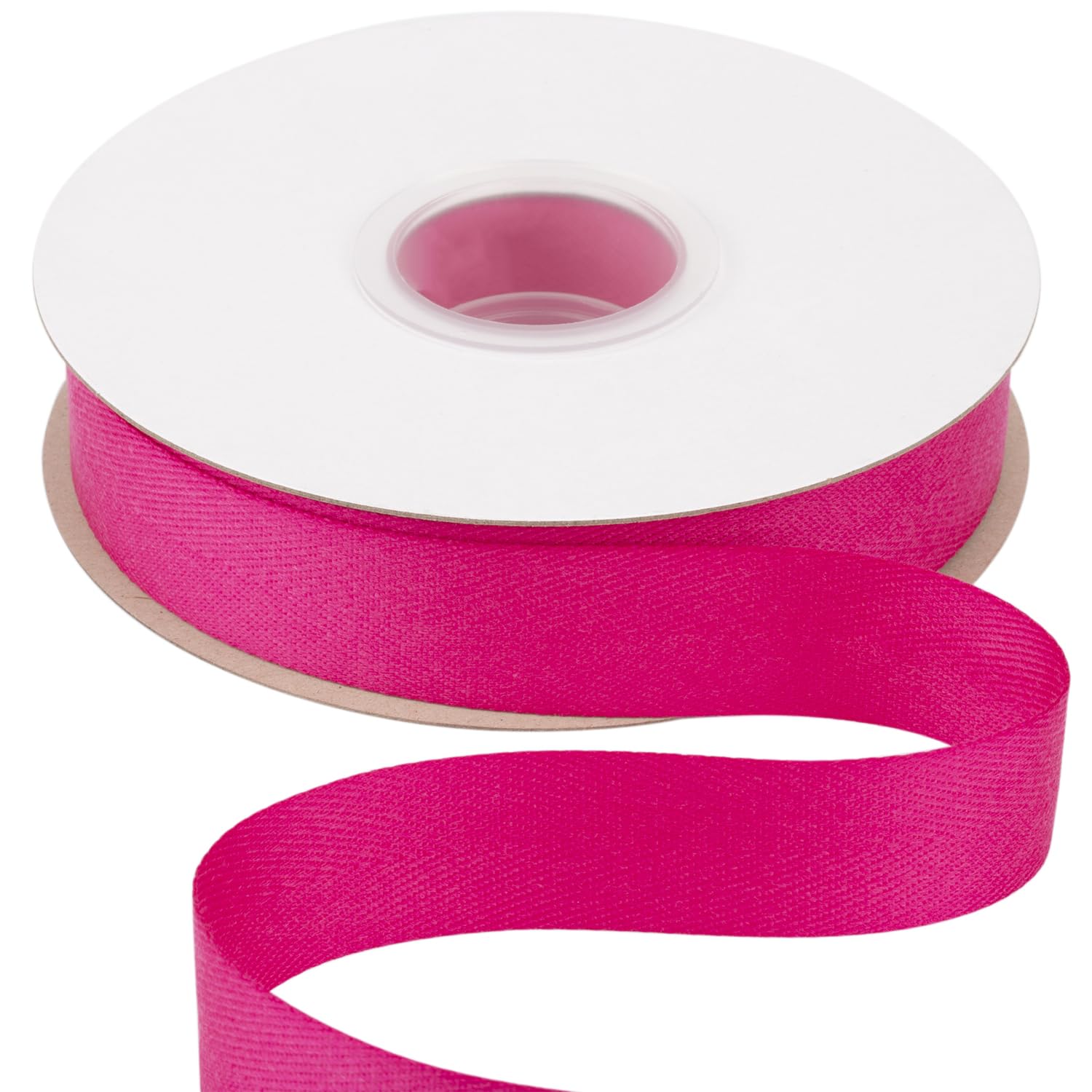 Ribbonitlux Tape Twill Ribbon 25mm x 22.5 Meters, Soft Azalea Herringbone Bias Tape for DIY Craft Sewing, Gift Wrapping, and Home Decor