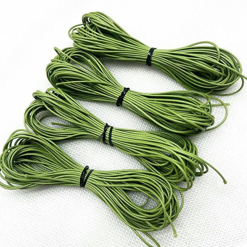 Cordón de algodón Encerado de 10 Metros (1 mm y 1,5 mm), Hilo Encerado, Correa para Collar, Cuentas, fabricación de Joyas para Pulseras, 27 Unidades, 1,5 mm (10 Metros)
